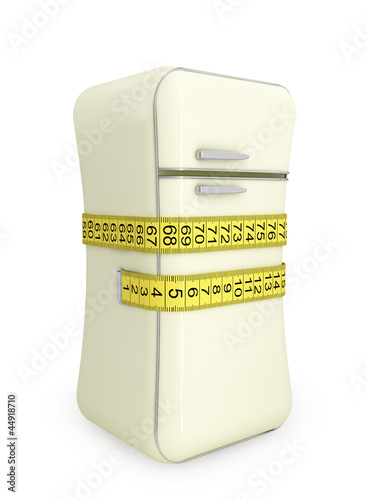 Illustration: refrigerator, tied at the waist tailor measuring tape refrigerator, tied at the waist tailor measuring tape