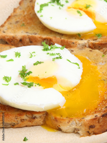 Photo: Poached Eggs on Toast Breakfast Poached Eggs on Toast Breakfast