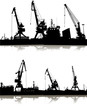 Silhouette of two ports
