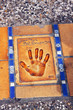 Print of a palm of a hand  Jean Paul Belmondo, Cannes
