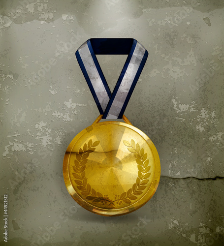 Vector: First place award, old-style First place award, old-style