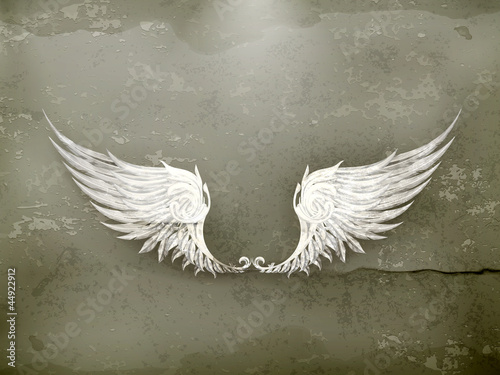 Vector: Wings white, old-style Wings white, old-style