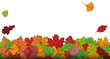 Fallende Blätter im Herbst