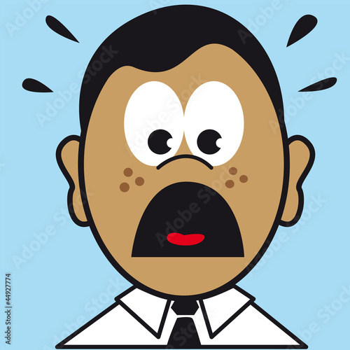 Vector: visage expression figure portrait peur frayeur visage expression figure portrait peur frayeur