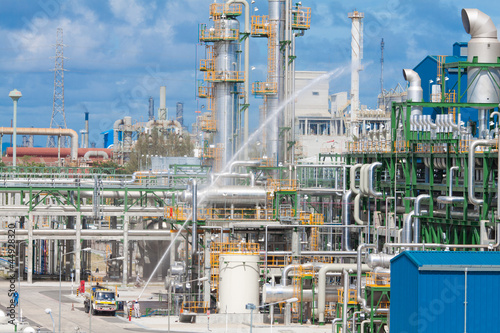 Photo: Security testing safety systems in petrochemical plant Security testing safety systems in petrochemical plant