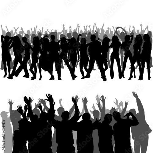Vector: Crowd Silhouettes Crowd Silhouettes