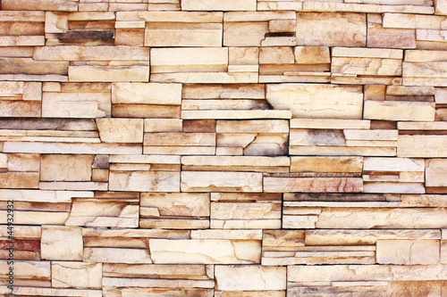 Photo: Stacked stone wall Stacked stone wall