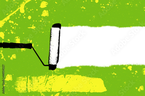 Illustration: Colored paint roller art Colored paint roller art