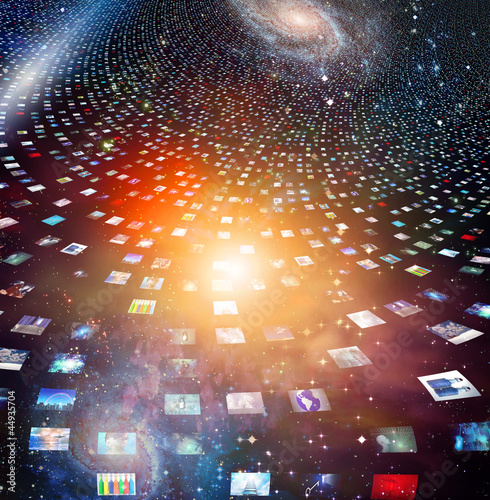 Photo: Video screens abstract created entireily of my own images and hu Video screens abstract created entireily of my own images and hu