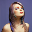 Photo: Lady with bright makeup Lady with bright makeup