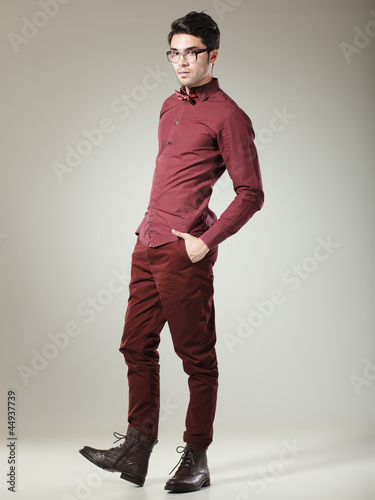 Photo: handsome male model dressed elegant looking serious handsome male model dressed elegant looking serious