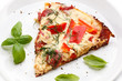 Omelette with salami and pepper