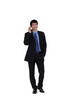 Full length businessman on the phone