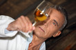 Oenologist analysing a wine