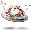 Vector: Santa UFO on Spaceship-Babbo Natale Astronauta in Atronave Santa UFO on Spaceship-Babbo Natale Astronauta in Atronave