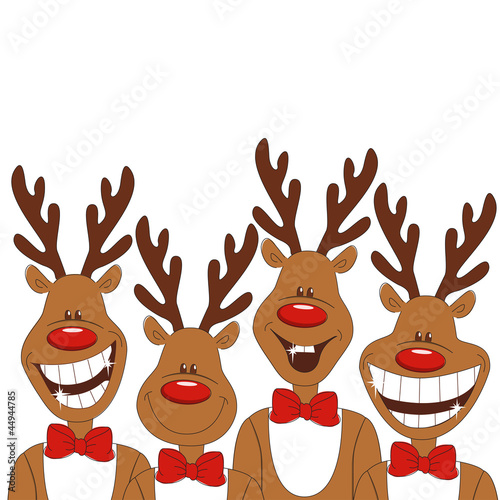 Vektor: Christmas illustration of cartoon reindeer. Vector Christmas illustration of cartoon reindeer. Vector
