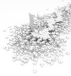 Jigsaw Puzzle Overseer, White