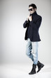 attractive man posing in the studio