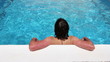 man swim in swimming pool