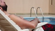 man swim in swimming pool