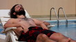 man swim in swimming pool