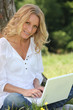 portrait of a woman with laptop