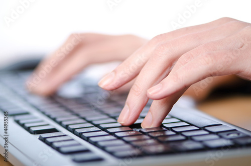 Photo: Hands typing on the keyboard Hands typing on the keyboard