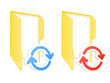 Synchronization folder icon. Vector illustration