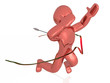 Man and arrows