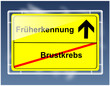 Schild - Brustkrebs/Früherkennung