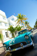 Quadro Vintage car sulla Ocean Drive miami