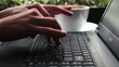 woman typing