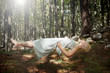 Levitating woman