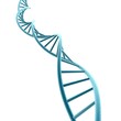 3d blue DNA strand