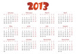simple editable vector calendar 2013