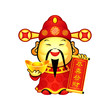Vector: Cai Shen, the Chinese god of Prosperity, a New Year symbol Cai Shen, the Chinese god of Prosperity, a New Year symbol
