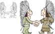 Illustration: American indians' meeting American indians' meeting