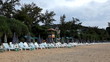 Long chair on the beach