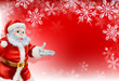 Vector: Red Santa Christmas Snowflake background Red Santa Christmas Snowflake background