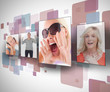 Four photos on digital wall