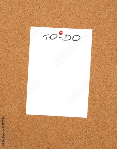 Photo: To-do notes on corkboard To-do notes on corkboard