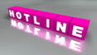 3D Schriftwürfel - HOTLINE