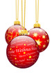 Frohe Weihnachten, Weihnachtskugel, Deko, Christbaumschmuck, Rot