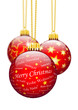 Illustration: Merry Christmas, Kugel, Christbaum, Deko, Weihnachtsbaum, Rot Merry Christmas, Kugel, Christbaum, Deko, Weihnachtsbaum, Rot