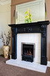 Gas fireplace in the lounge