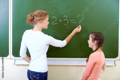 Photo: By the blackboard By the blackboard