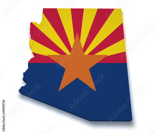 Photo: Arizona Map 3d Shape Arizona Map 3d Shape