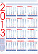 2013 calendar in italian with rulers