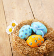 Photo: Easter eggs in the nest Easter eggs in the nest