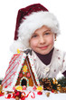 girl with gingerbread house